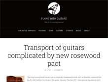 Tablet Screenshot of flyingwithguitars.com